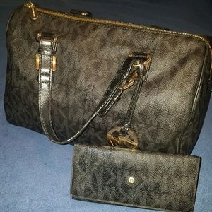 Michael Kors handbag with matching wallet